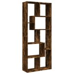 vidaXL Étagère séparatrice de pièce chêne fumé 67x25x161 5 cm