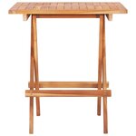 vidaXL Table de bistro pliable 60x60x65 cm Bois de teck solide