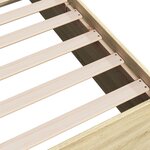 vidaXL Cadre de lit chêne sonoma 135x190 cm bois d'ingénierie
