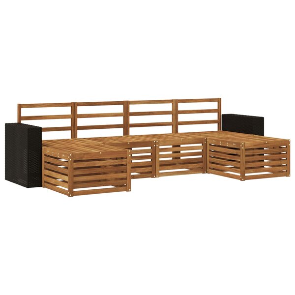 vidaXL Ensemble de canapés d'extérieur 6 pc Naturel
