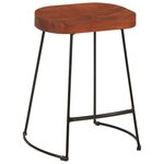 vidaXL Tabourets de bar Gavin lot de 2 45x38x53cm bois massif manguier