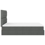 VidaXL Cadre de lit ottoman avec matelas gris foncé 140x190 cm tissu