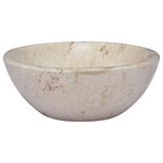 vidaXL Lavabo Crème 53x40x15 cm Marbre