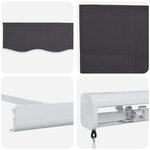vidaXL Store manuel rétractable Anthracite 450x300 cm