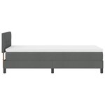 vidaXL Lit à ressorts avec matelas gris foncé 90x190 cm tissu