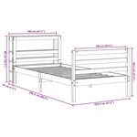 vidaXL Cadre de lit sans matelas 100x200 cm bois massif de pin