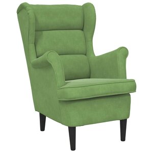 vidaXL Fauteuil vert clair velours