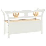 vidaXL Banc Blanc 107x45x75 5 cm Bois de sapin solide
