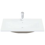 vidaXL Meuble de Lavabo de Salle de Bain Chêne noir 80 x 39 x 62 cm