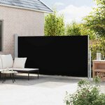 vidaXL Auvent latéral rétractable de patio 180x500 cm Noir
