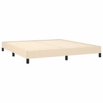 vidaXL Cadre de lit sans matelas crème 160x200 cm tissu
