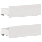 vidaXL Cadre de lit sans matelas avec tête de lit blanc 120x190 cm pin