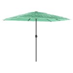 vidaXL Parasol de jardin avec mât en acier vert 300x200x250 cm