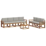 vidaXL Ensemble de canapés d'extérieur 8 pc Gris Naturel et Clair