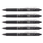 Stylo roller rétractable Frixion Ball Clicker 0 7 Noir x 5 PILOT