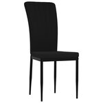 vidaXL Chaises à manger lot de 4 Noir Velours