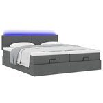 VidaXL Cadre de lit ottoman avec matelas gris foncé 160x200cm tissu