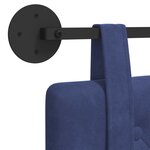 vidaXL Tête de lit suspendue Bleu police Velours