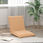 vidaXL Fauteuil de sol ajustable Beige Tissu en laine de mouton