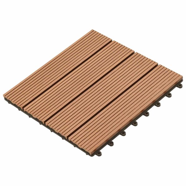vidaXL Carreau de terrasse 11 Pièces Marron 30 x 30 cm WPC