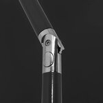 vidaXL Parasol de plage noir 200x125 cm