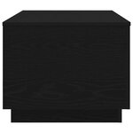 vidaXL Table basse avec lumières LED chêne noir 90x50x40 cm