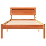 vidaXL Cadre de lit Marron cire 75 x 190 cm Bois massif en pin
