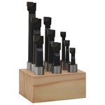 vidaXL Cutters de perçage 9 Pièces 12 mm à base de bois