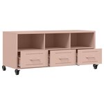 vidaXL Meuble TV rose 100 5x39x43 5 cm acier