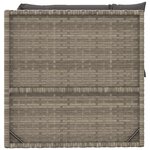 vidaXL Canapé d'angle de jardin avec coussins gris résine tressée