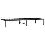 vidaXL Cadre de lit métal sans matelas noir 75x190 cm