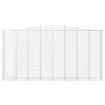 vidaXL Paniers à gabions arqués 3 Pièces 400x50x200/220 cm Fer galvanisé