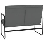 Banc banquette 100 x 64 x 80 cm synthétique gris 02_0010629