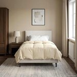 vidaXL Duvet d'été simple Matelassé Crème 155 x 220 cm Microfibre