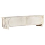 vidaXL Meuble TV Blanc 140x30x35 cm Bois massif de manguier