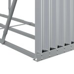 vidaXL Porte-bûches argenté 180x45x100 cm acier galvanisé