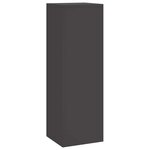 vidaXL Supports pour plantes 3 Pièces Noir 24 x 24 x 75 cm Acier