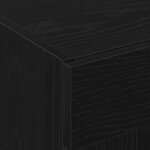 Meuble mural vidaXL avec portes en verre Chêne noir 69 5x34x90 cm