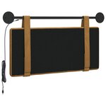vidaXL Tête de lit suspendue Avec lumière LED Marron Velours