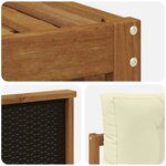 vidaXL Ensemble de canapés d'extérieur 7 pc Naturel et Crème