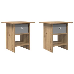 vidaXL Table de chevet 2 pièces Chêne artisanal 41 x 40 x 45 cm