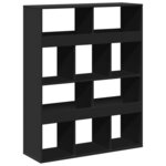 vidaXL Cloison de séparation noir 100x33x125 5 cm bois d'ingénierie