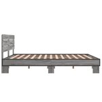 vidaXL Cadre de lit sans matelas sonoma gris 150x200 cm