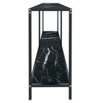 vidaXL Table console Noir 160x35x75 5 cm Verre trempé