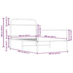 vidaXL Cadre de lit sans matelas 100x200 cm chêne sonoma