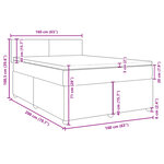 vidaXL Sommier à lattes de lit avec matelas Gris clair 160x200cm Tissu