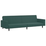 vidaXL Ensemble de canapés 2 Pièces vert foncé velours