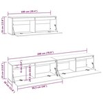 vidaXL Ensemble de meubles TV 3 Pièces blanc bois massif de pin