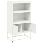vidaXL Buffet haut blanc 68 5x38 5x123 5 cm acier