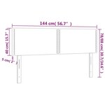 vidaXL Têtes de lit 2 Pièces Gris foncé 72x5x78/88 cm Velours